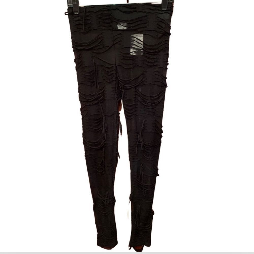 VOXX New York fringe see through leggings